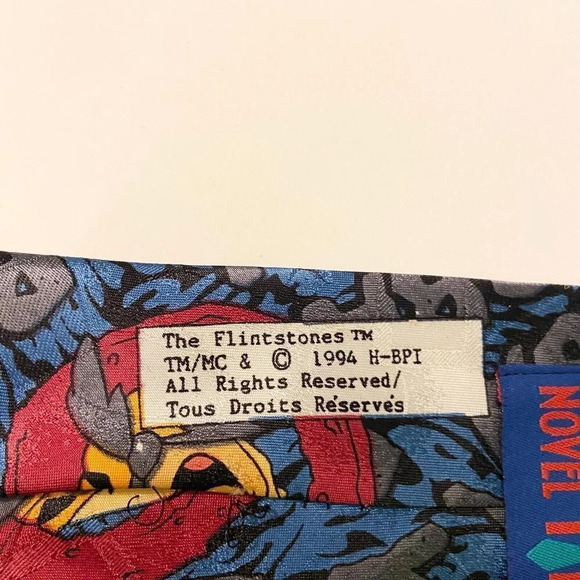 Vintage 1994 The Flintstones Mens Tie Novel  Ties Polyester Collectible Fred - Picture 5 of 9